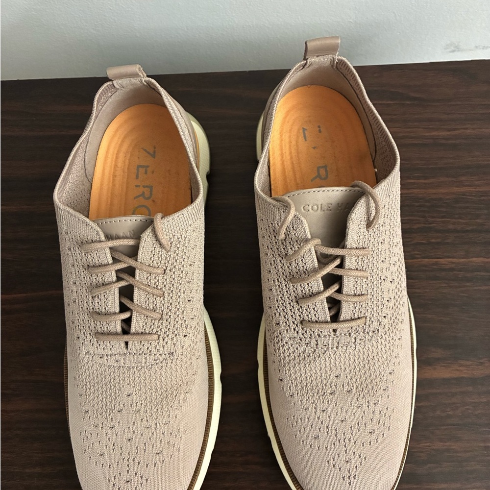 Cole Haan Zero Grand Taupe Knit Sneakers - Picture 2 of 5